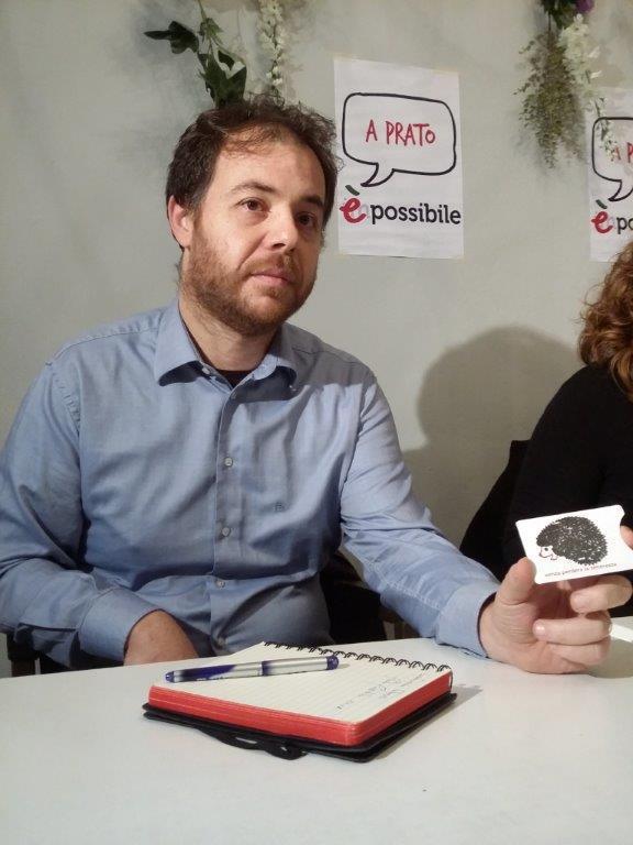 Daniele Pinai, civatiano, coordinatore di Prato Possibile