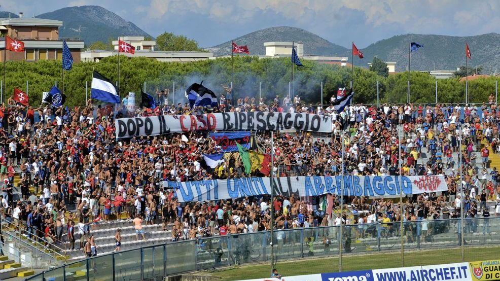 La curva nerazzurra all'Arena Garibaldi