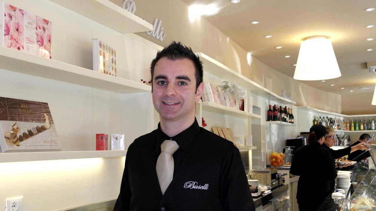 Roberto Buselli, il titolare del bar