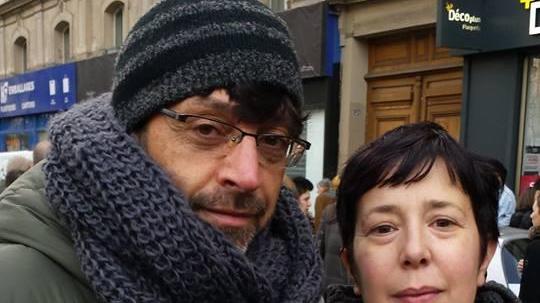 Giulia Bonanni alla manifestazione di Parigi contro il terrorismo