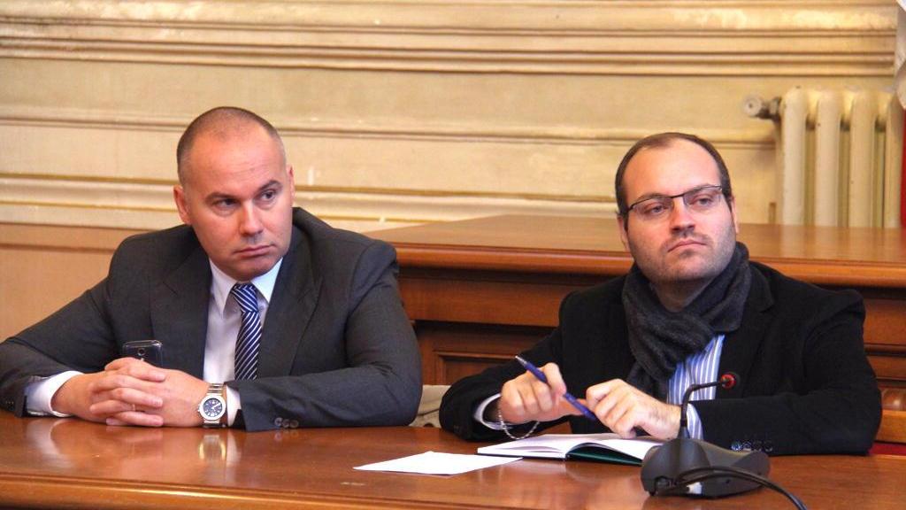 L'ex dg di Aamps, Lorenzo Fommei, e l'attuale presidente del Cda, Marco Di Gennaro (Pentafoto)