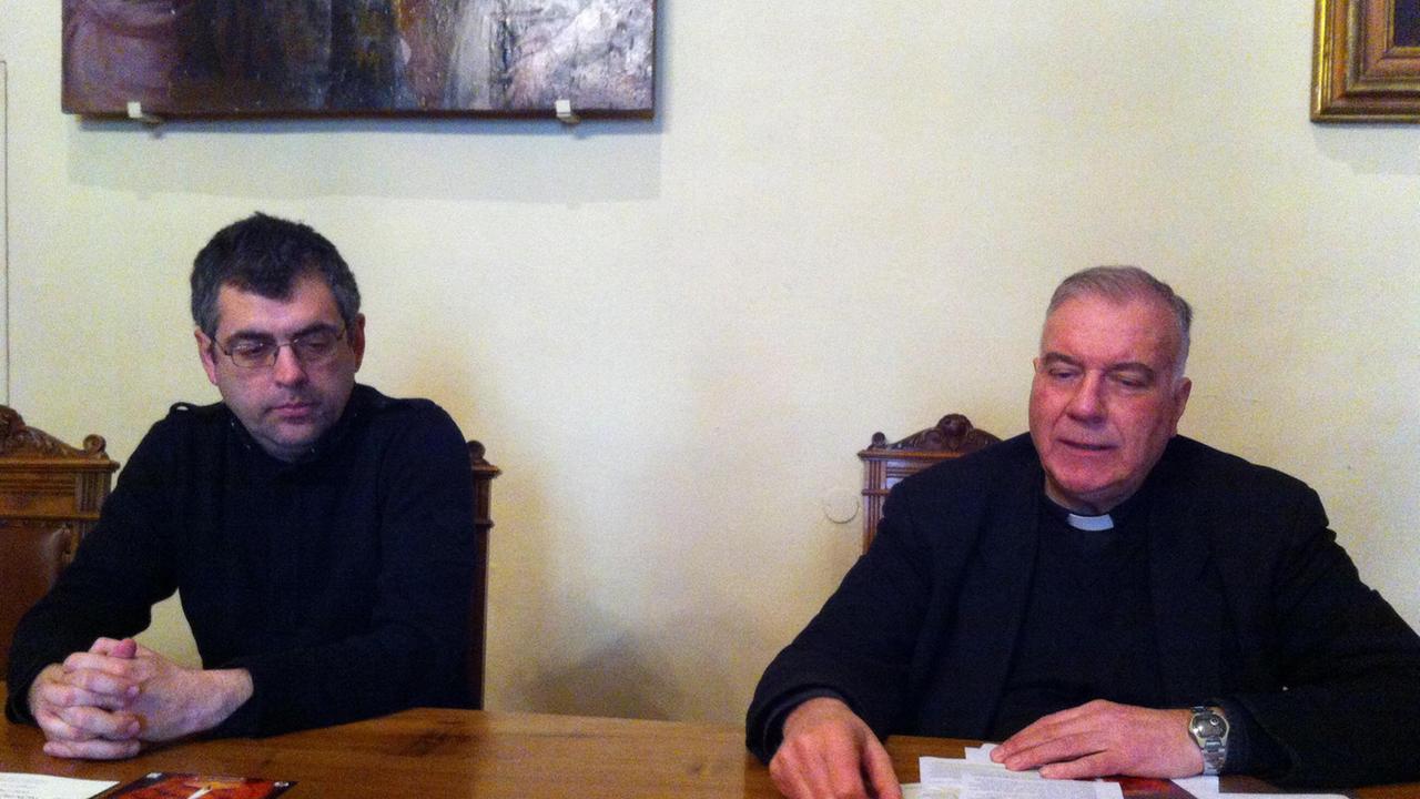Il vicesindaco Simone Faggi e monsignor Nedo Mannucci