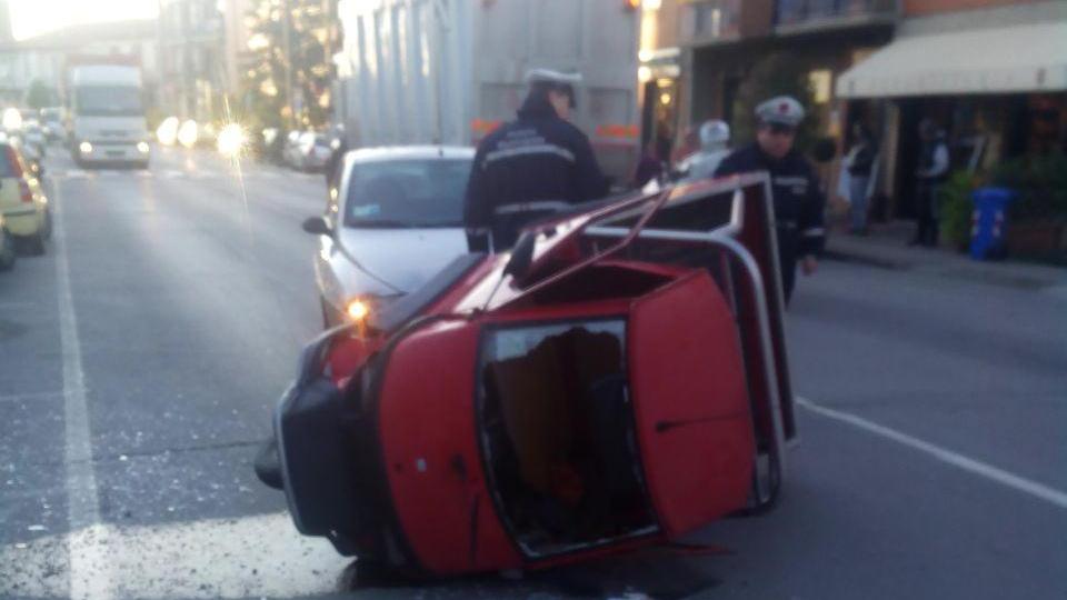L'incidente in via Risorgimento a Montespertoli
