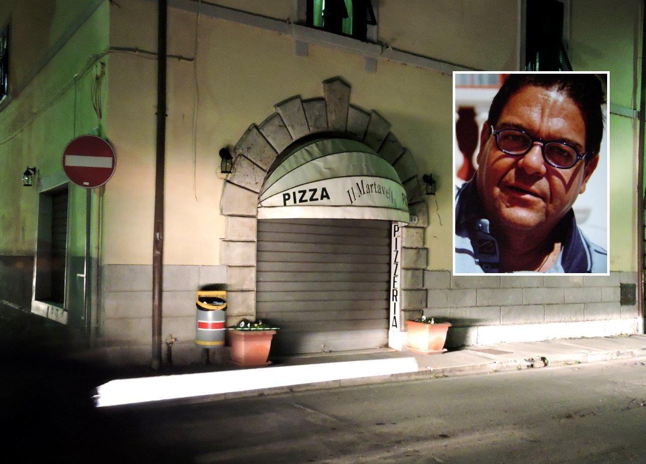 La pizzeria Il martavello dov'è morto Giorgio Scarponi (foto Enzo Russo)