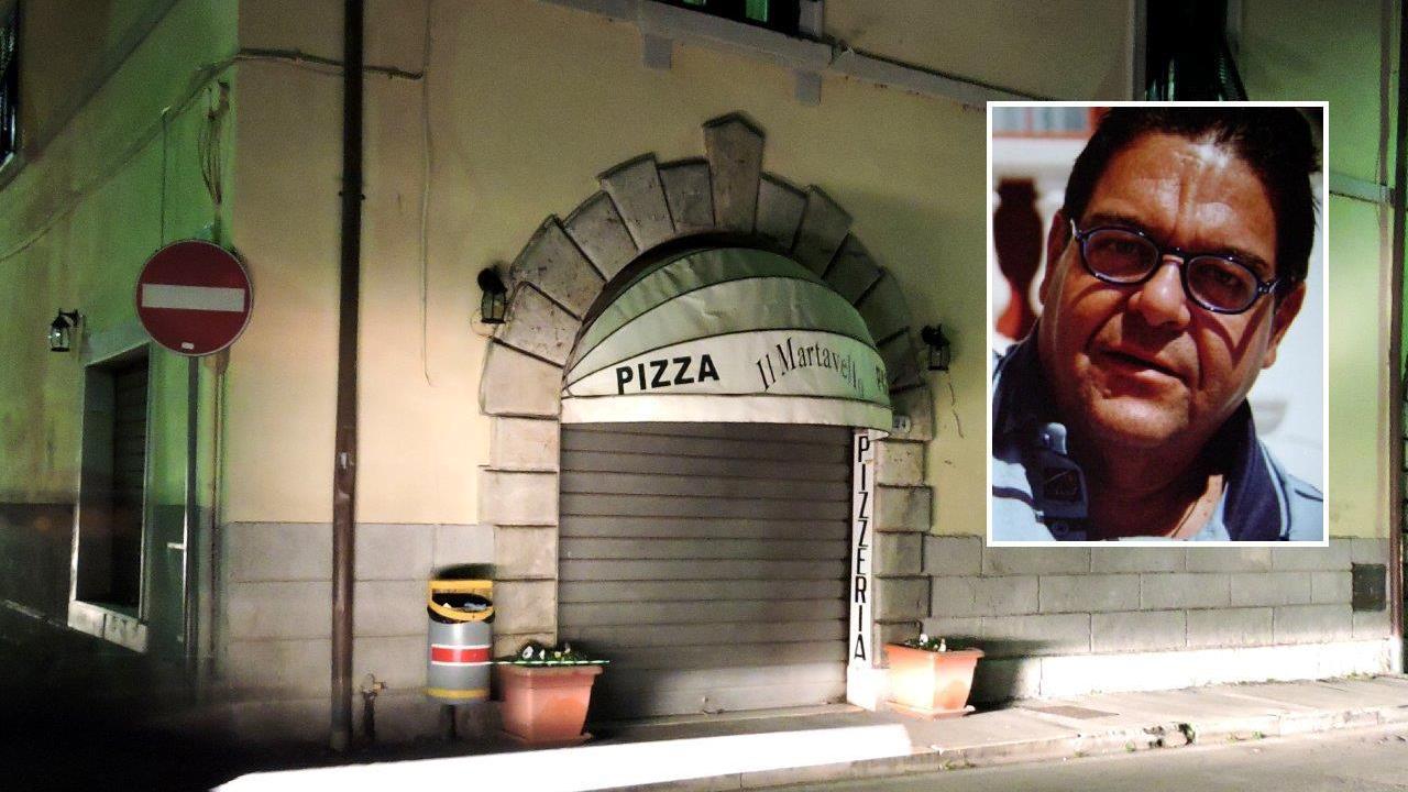 La pizzeria Il martavello dov'è morto Giorgio Scarponi (foto Enzo Russo)
