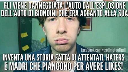 L'auto a fuoco di Francesco Sole anima il dibattito sul web