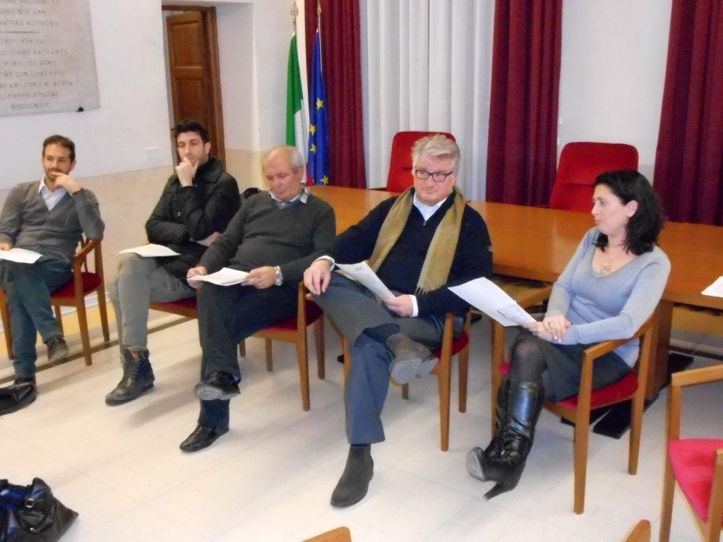 Da destra Silvia Leoni, Alessandro Tafi, Carlo Vezzosi, Marco Cappellini