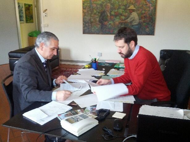Giovanni Mosca e l'assessore Filippo Alessi