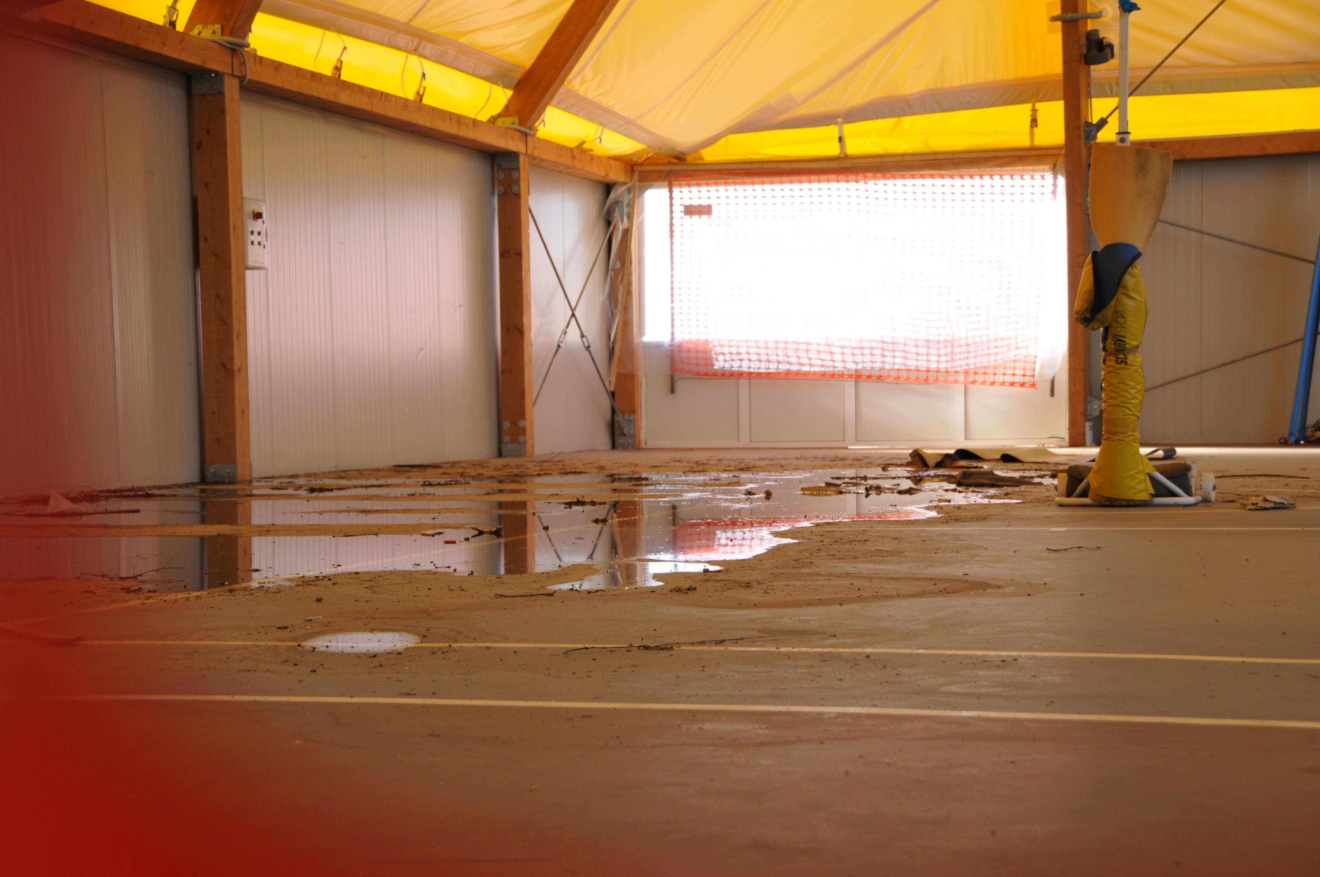 La palestra di Stabbia danneggiata dal tornado