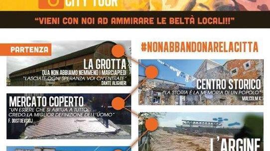 La locandina del degrado tour ad Avenza