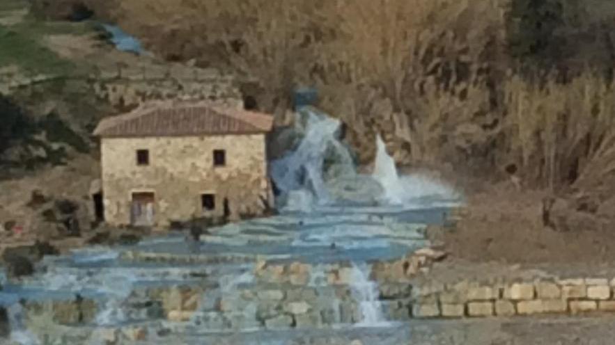 Le cascatelle di Saturnia dopo la prima fase degli interventi di ripristino