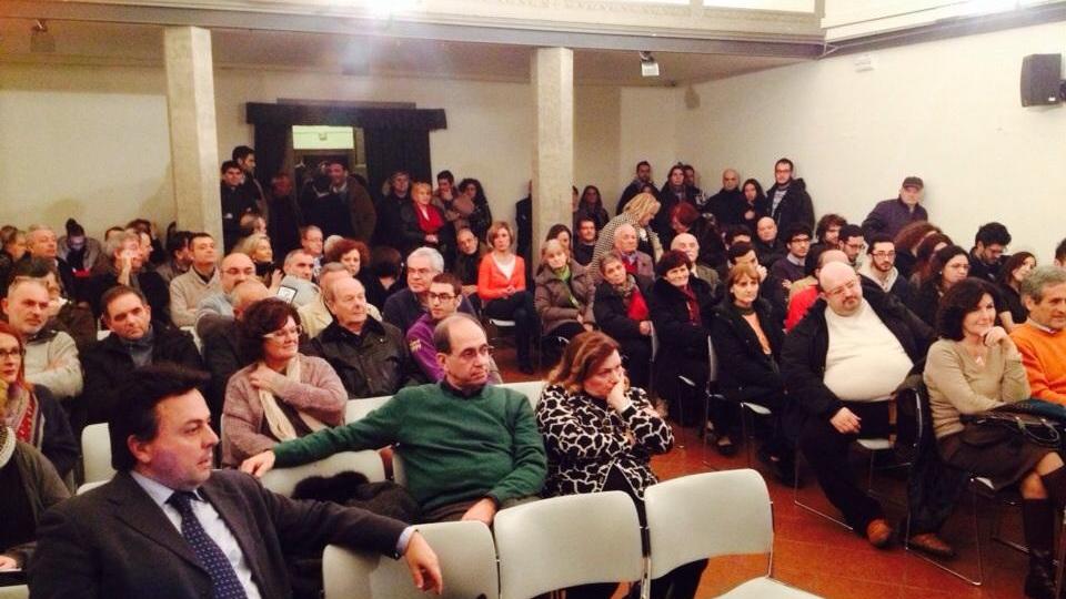 Il pubblico all'iniziativa di Capannoli col presidente della Regione