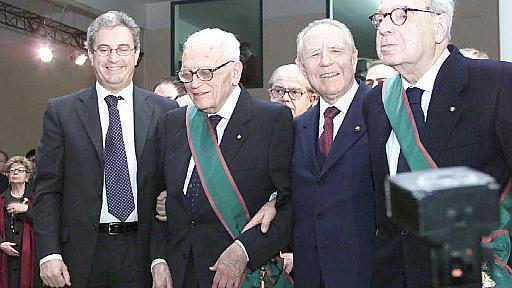 Da sinistra Furio Diaz, Carlo Azeglio Ciampi e Nicola Badaloni