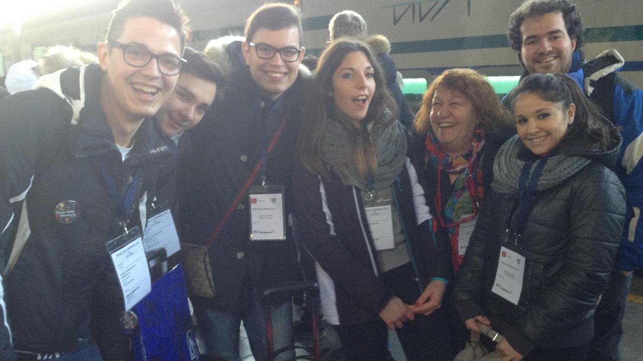 Gli studenti in partenza per la Polonia