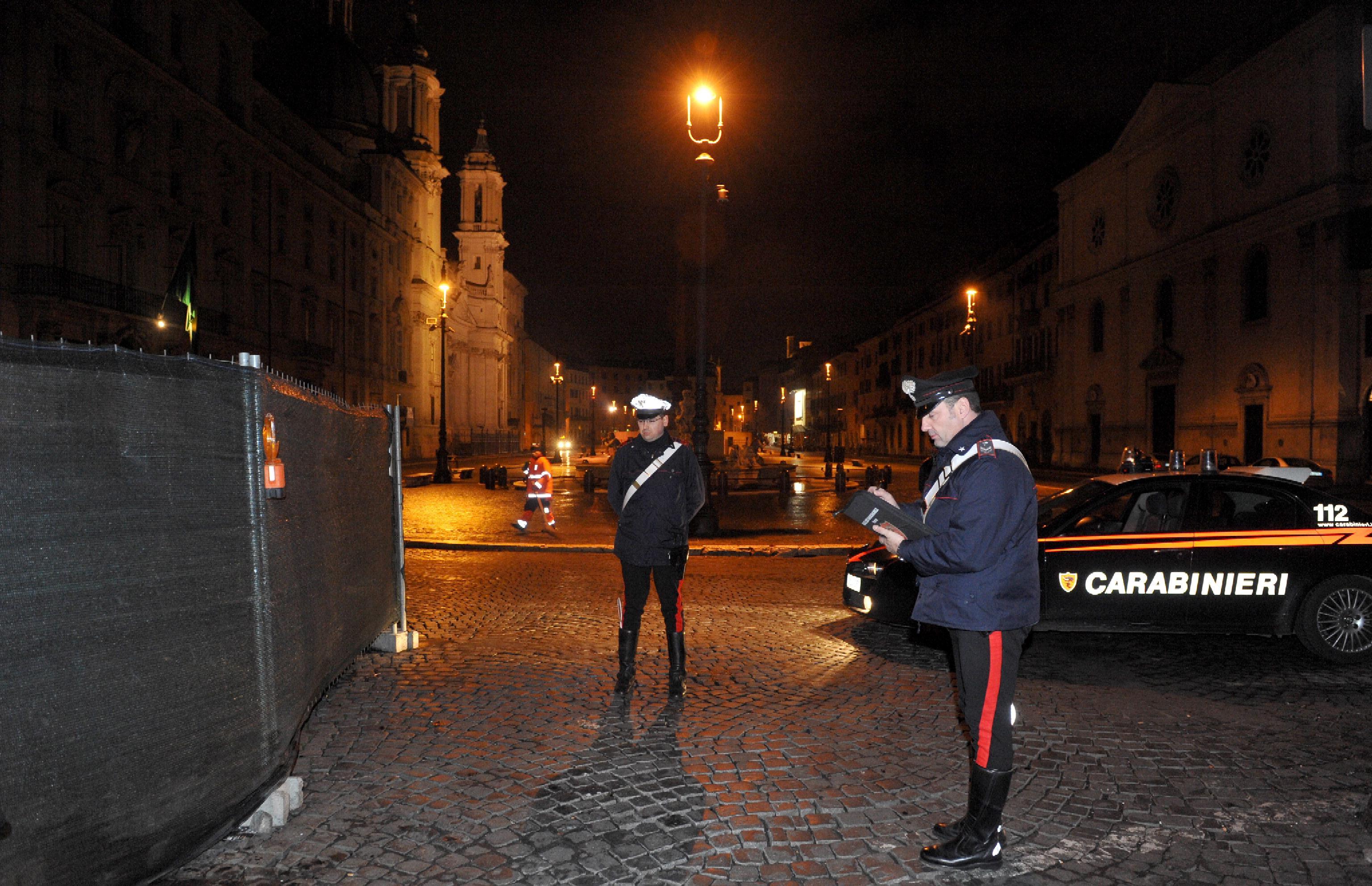 un controllo dei carabinieri