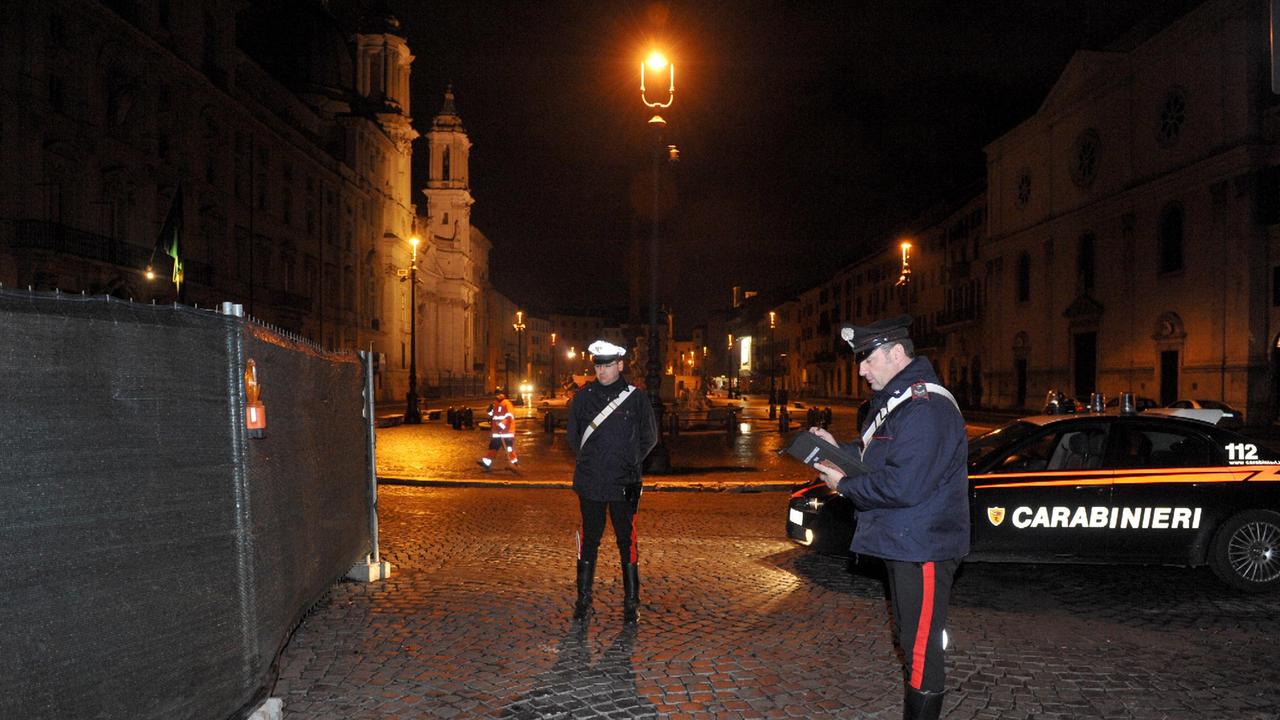 un controllo dei carabinieri