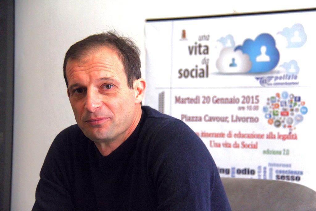 Massimiliano Allegri ospite della polizia postale (Pentafoto)