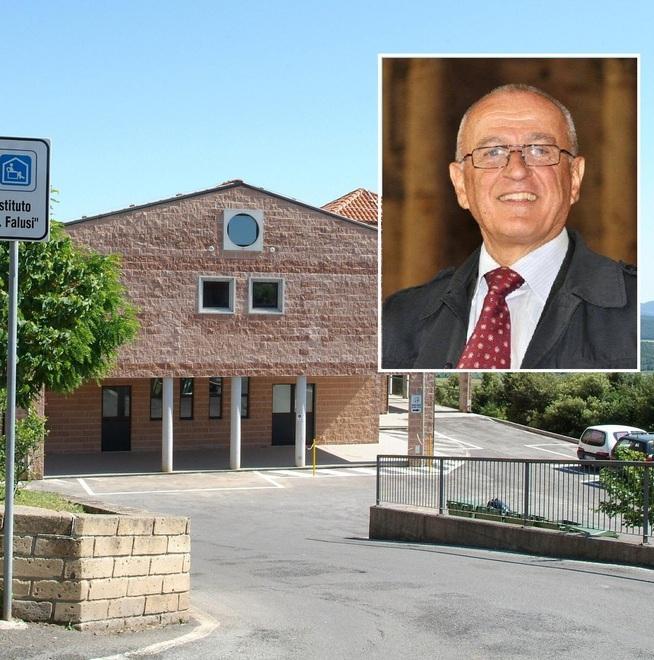 La sede dell'istituto Falusi a Massa Marittima e nel riquadro Sandro Poli