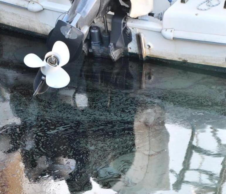 Un mare di olio nero invade i fossi 