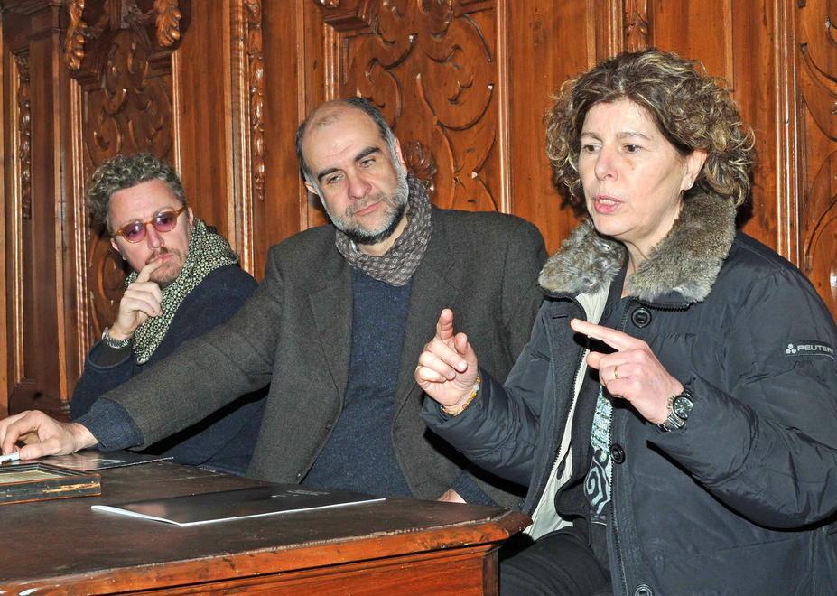 L'assessore Tina Nuti durante la conferenza stampa (Foto Gori)
