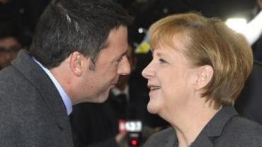 Matteo Renzi e Angela Merkel