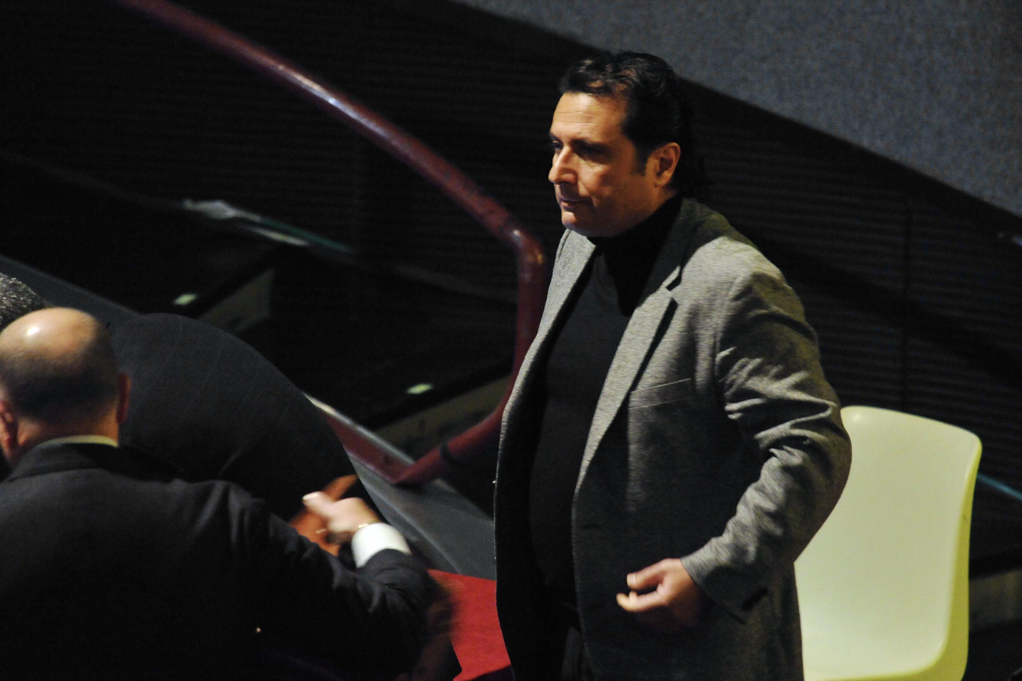 Francesco Schettino in una delle pause del processo (foto Bf)