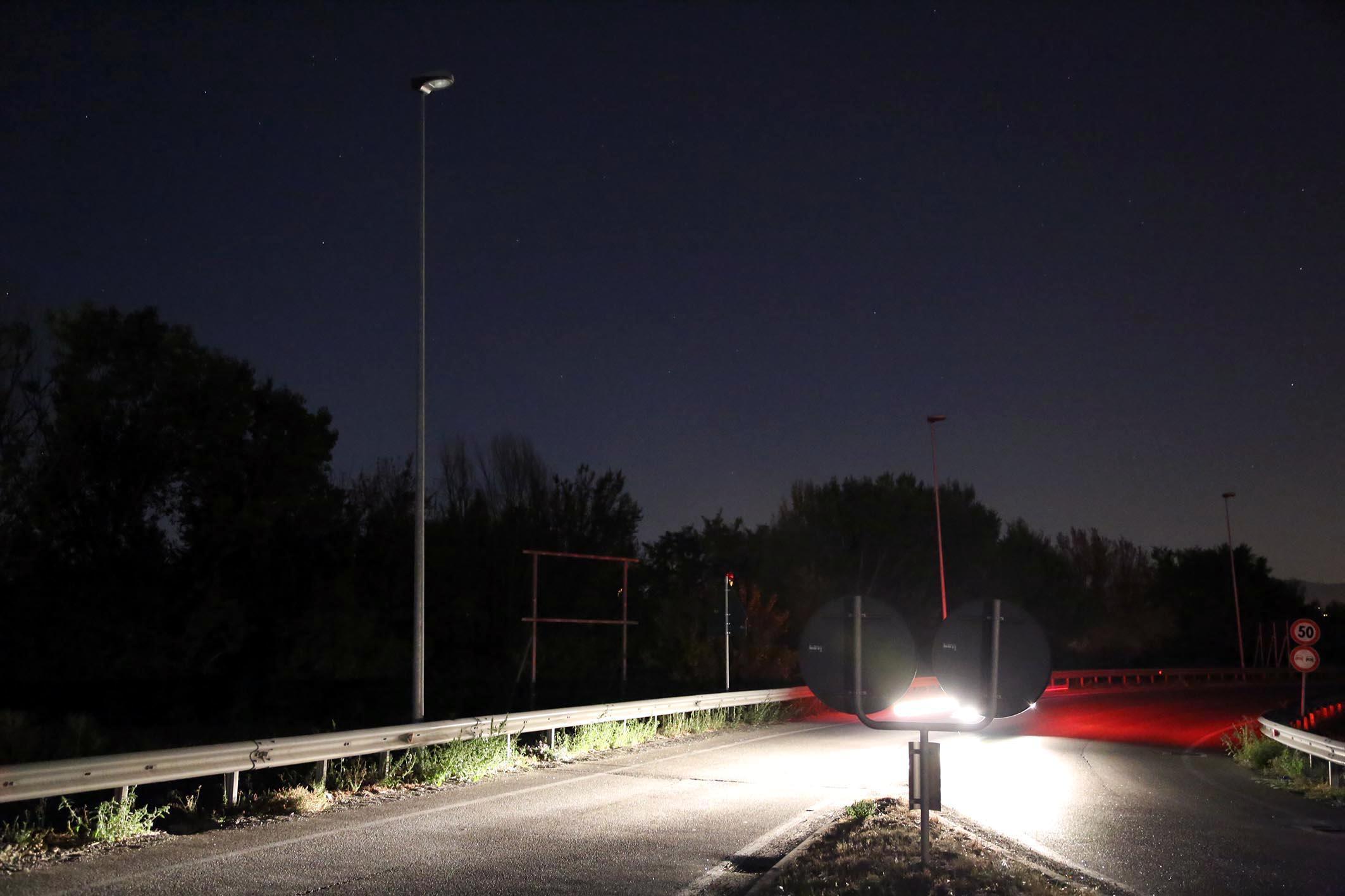 Lo svincolo Empoli centro al buio 