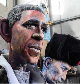 Obama di cartapesta foto del giorno