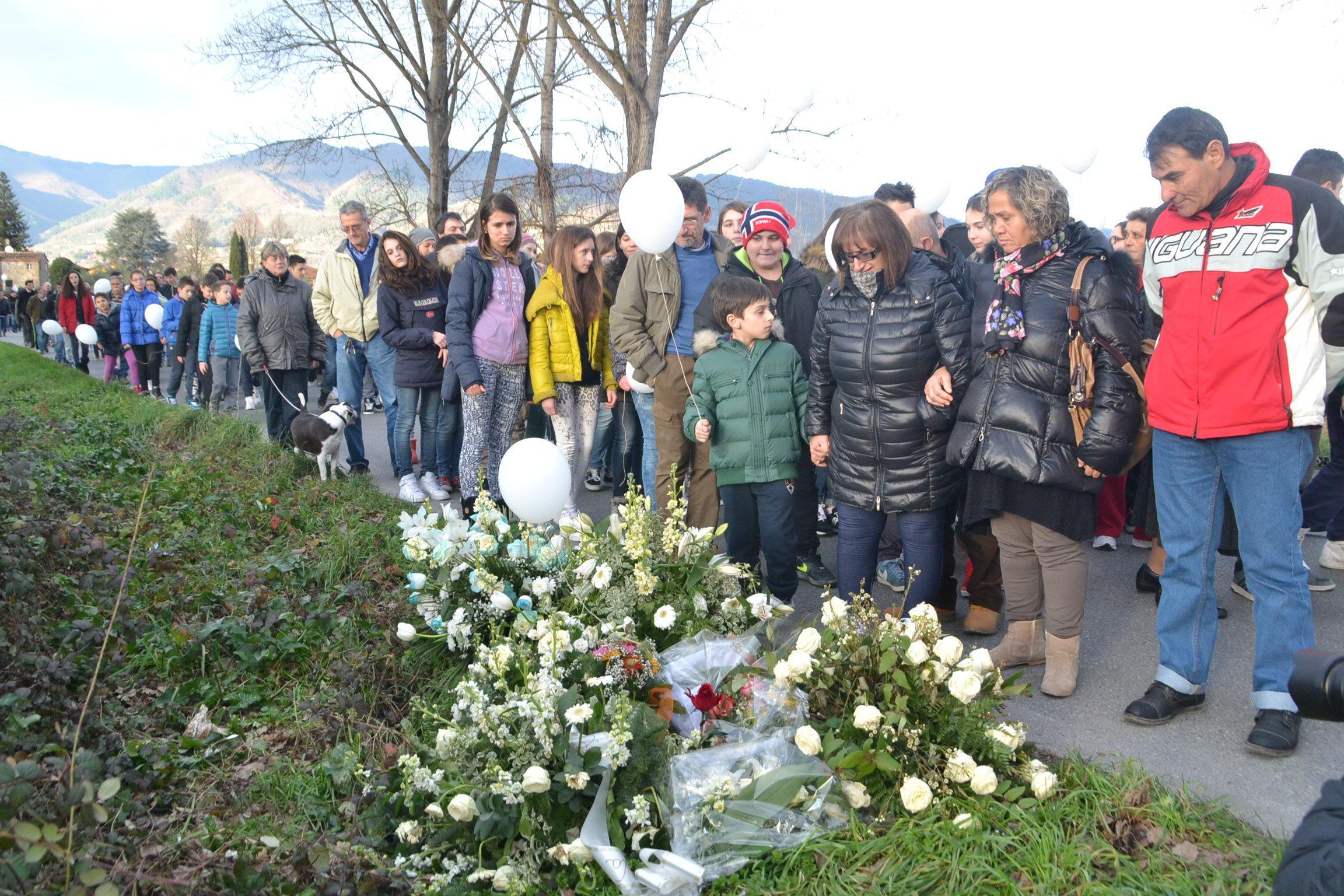 Un momento dell'omaggio a Michael Petrini