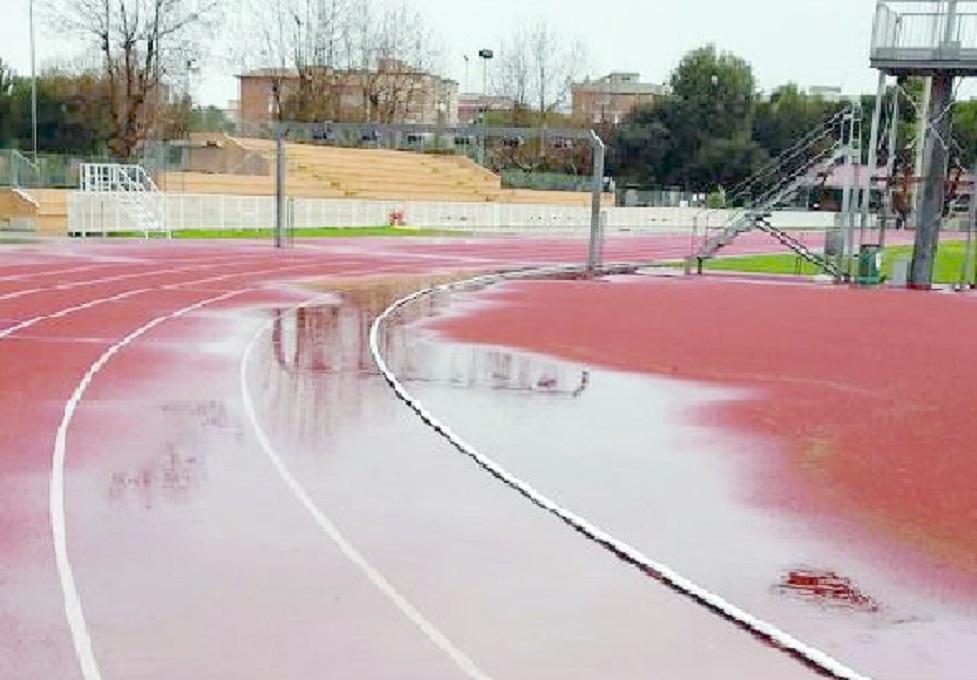 Campo scuola: le pozzanghere sulla pista