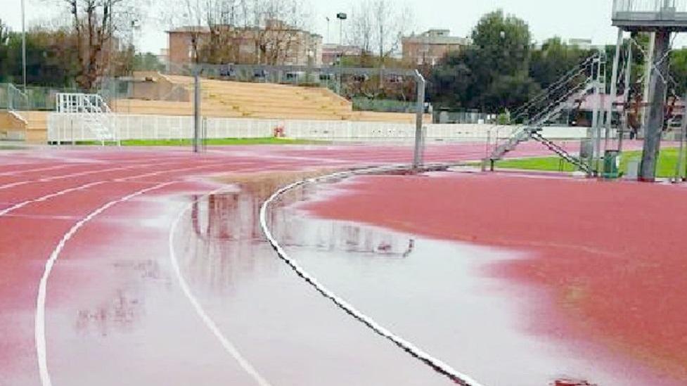Campo scuola: le pozzanghere sulla pista