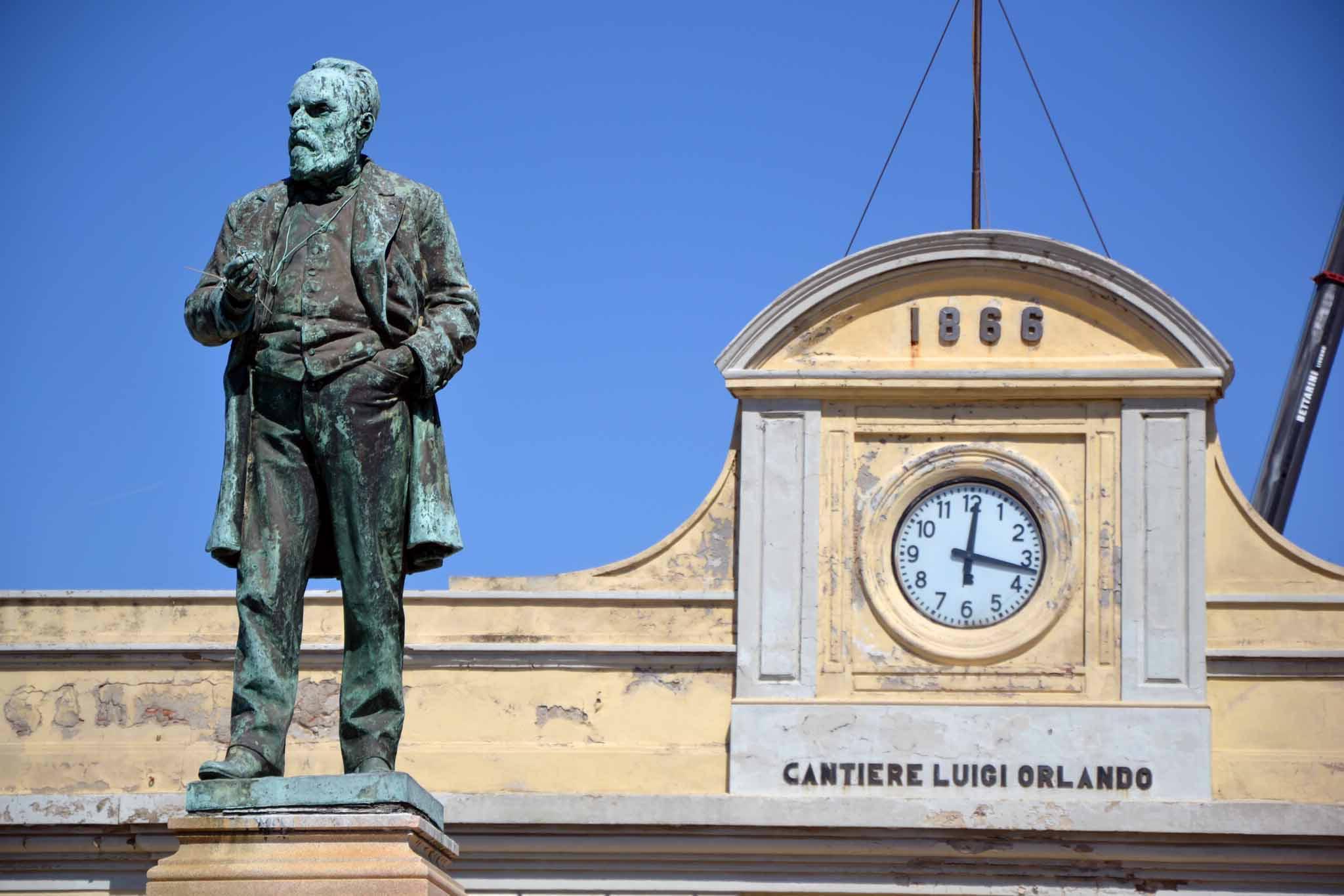 L'ingresso del Cantiere Navale Luigi Orlando 