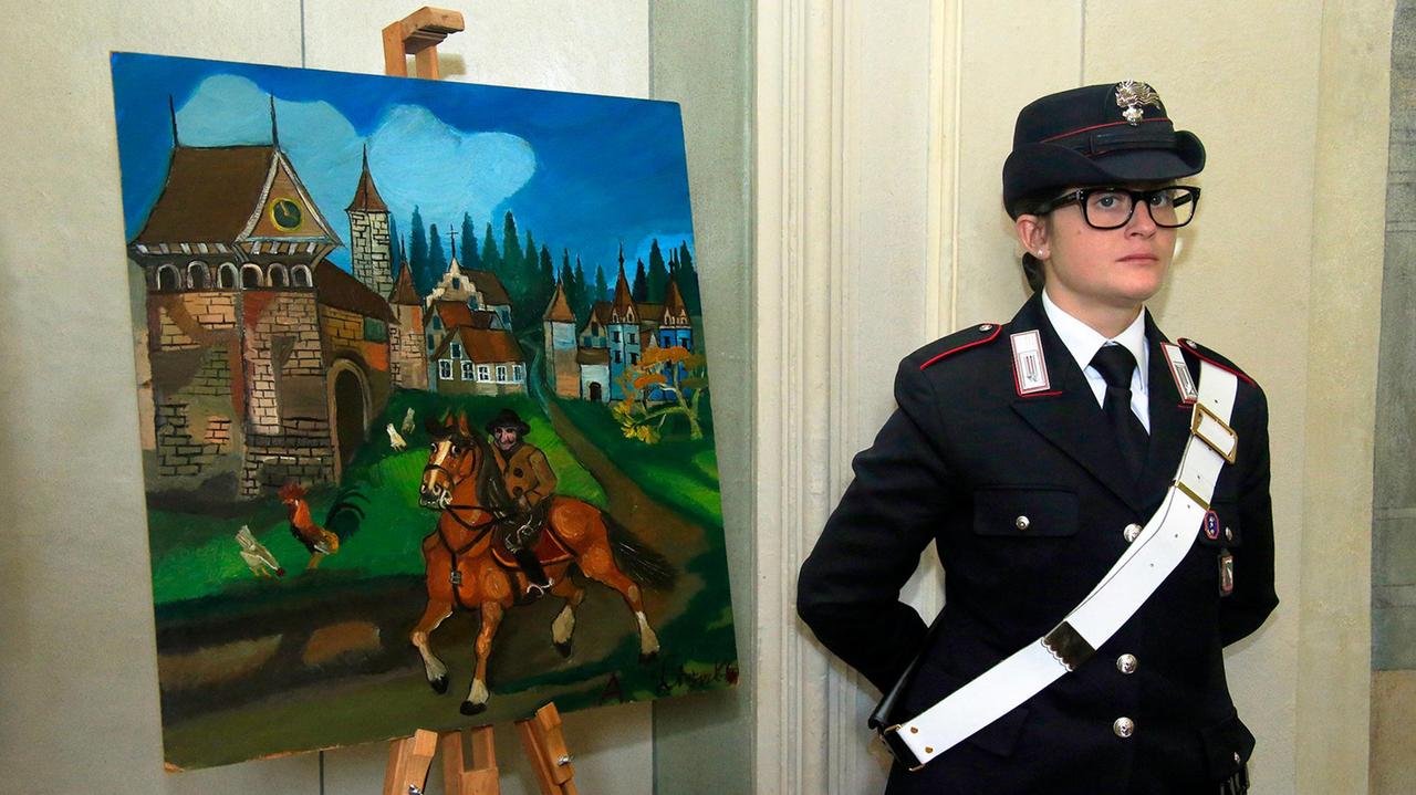 Uno dei quadri recuperati dai carabinieri del Nucleo Tutela Patrimonio Culturale dei carabinieri