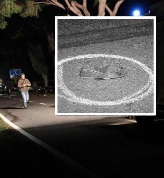 La scena dell'incidente sulla Maremmana