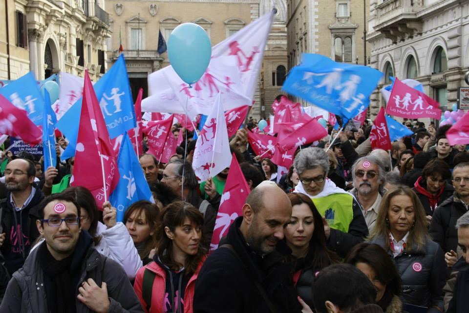 Una manifestazione della Manif pour tous