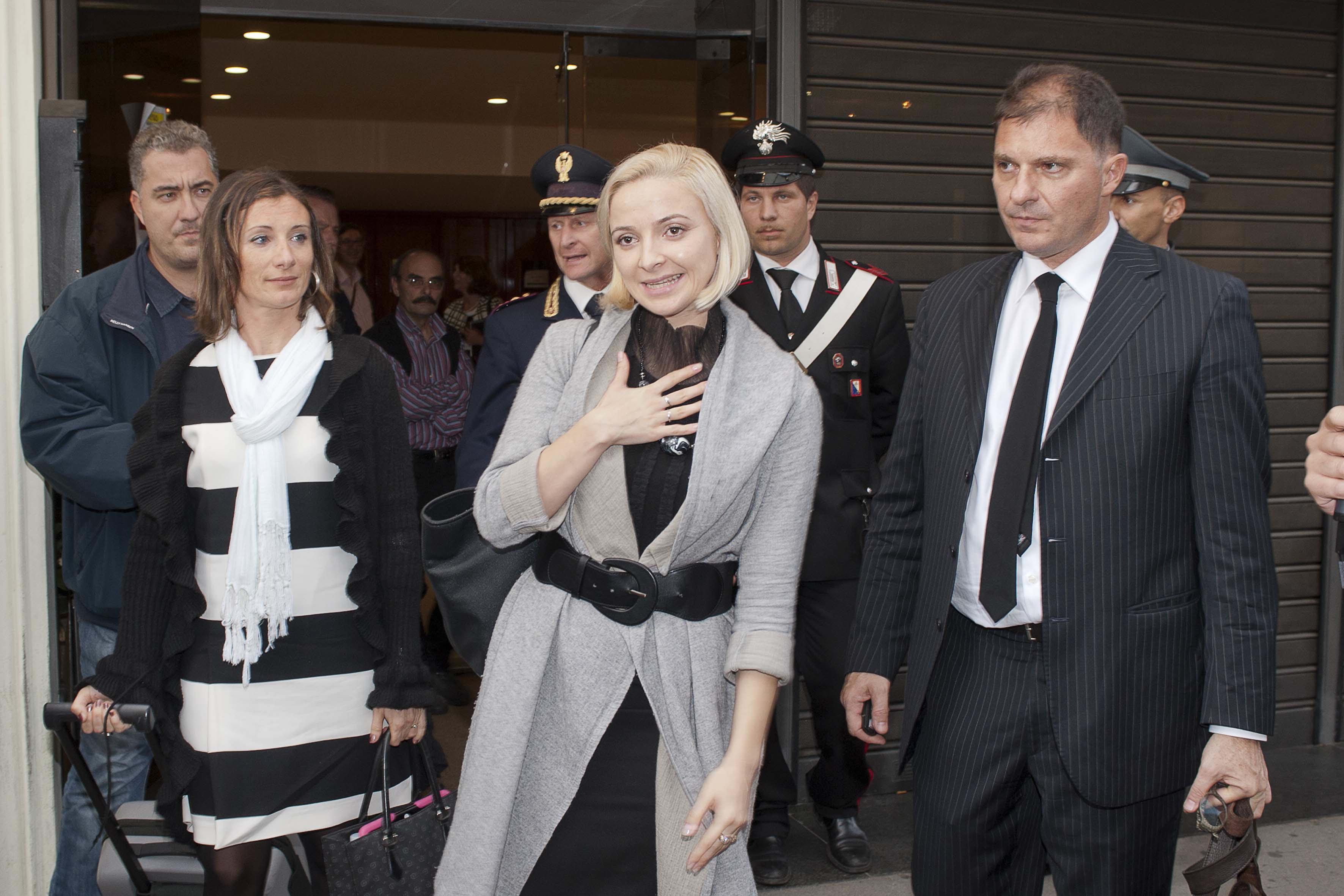 Domnica Cermotan con il suo avvocato, Gianluca Madonna