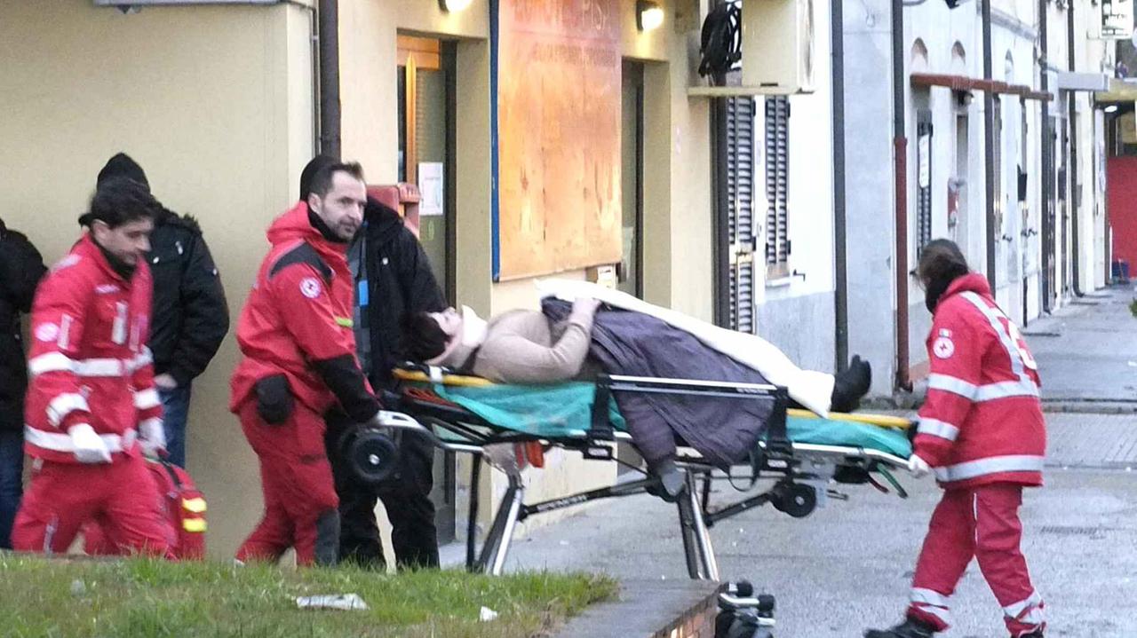 Il soccorso di un ferito a Madonna dell'Acqua