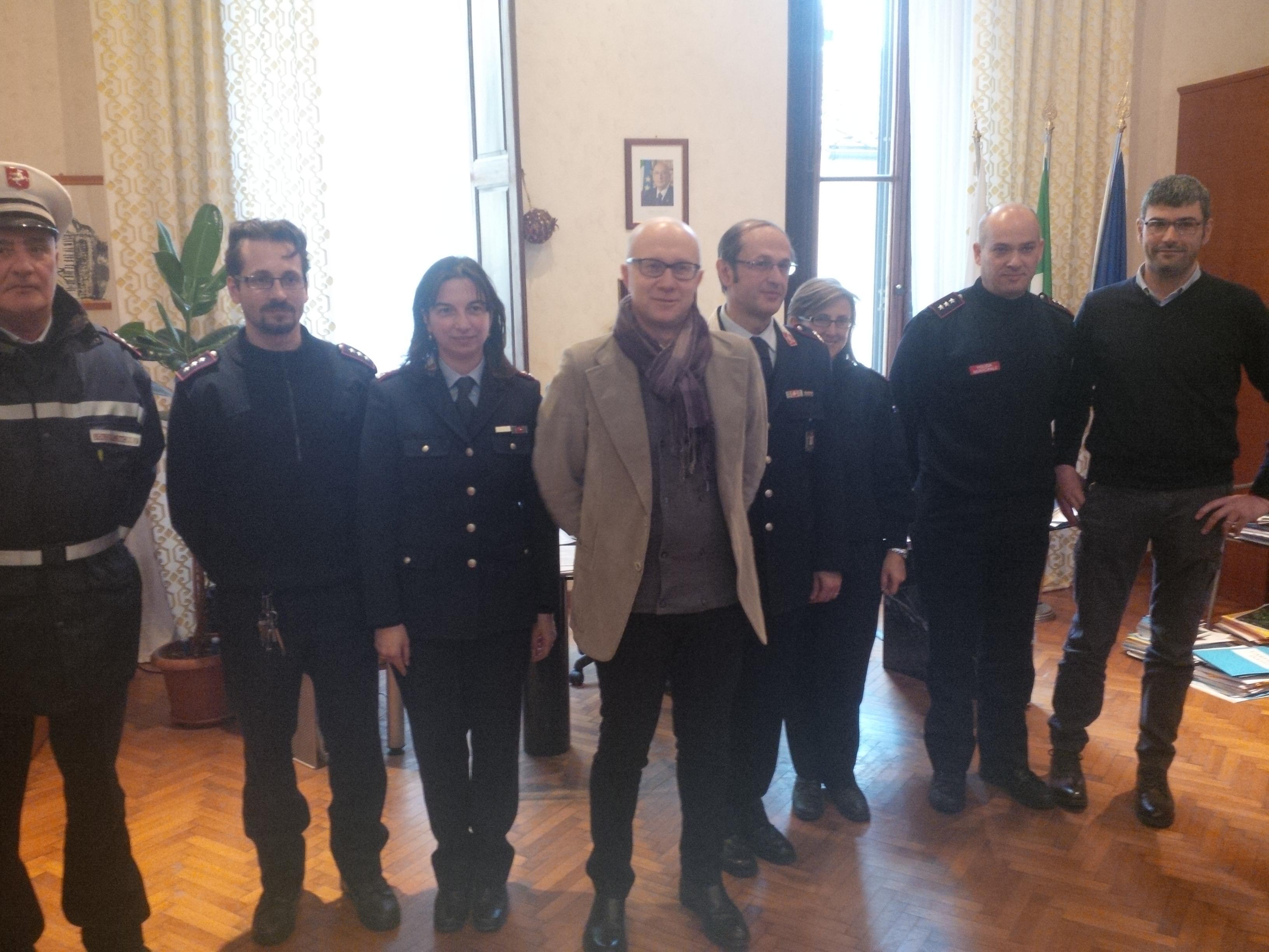La conferenza stampa di presentazione dell'attività 2014 della polizia municipale di Fucecchio