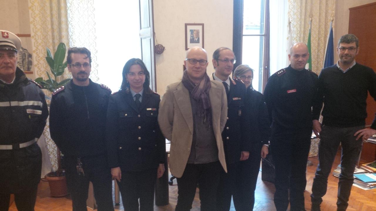 La conferenza stampa di presentazione dell'attività 2014 della polizia municipale di Fucecchio