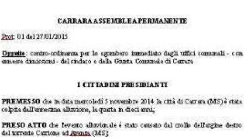 «E ora sgombriamo gli uffici del sindaco e di tutta la giunta»