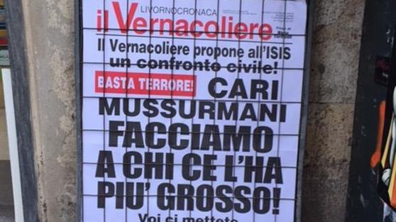 La locandina del Vernacoliere (repetti pentafoto)