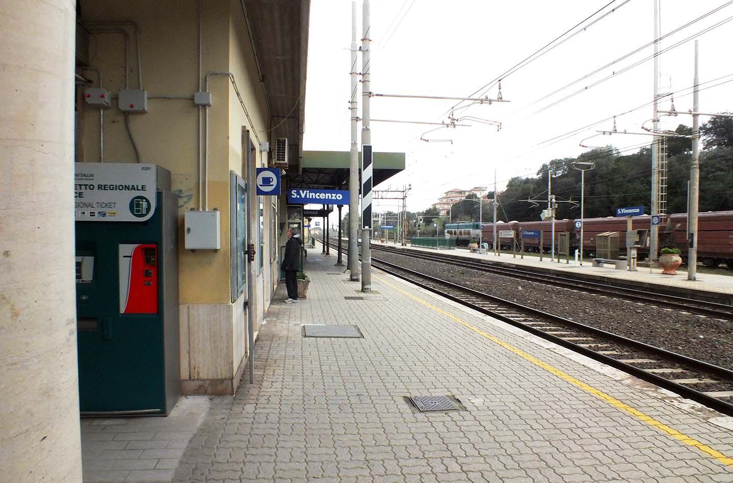 Uno scorcio della stazione di San Vincenzo