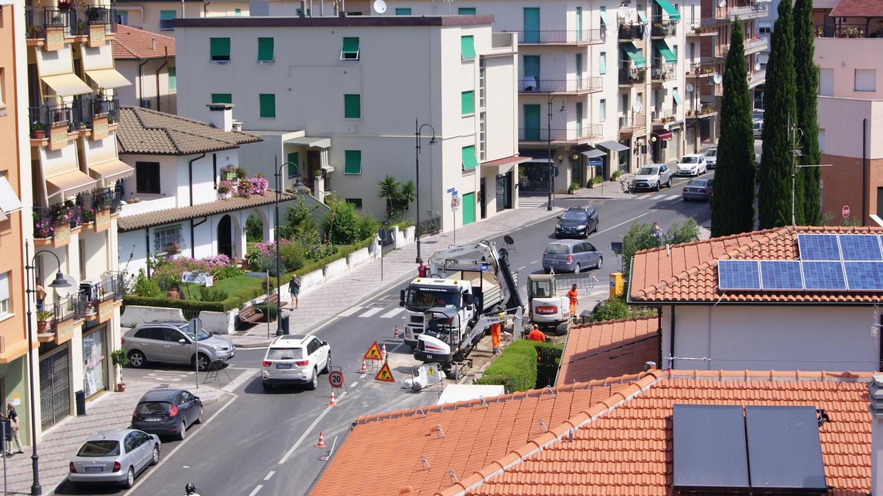 Una veduta del centro di Venturina (foto Pabar)