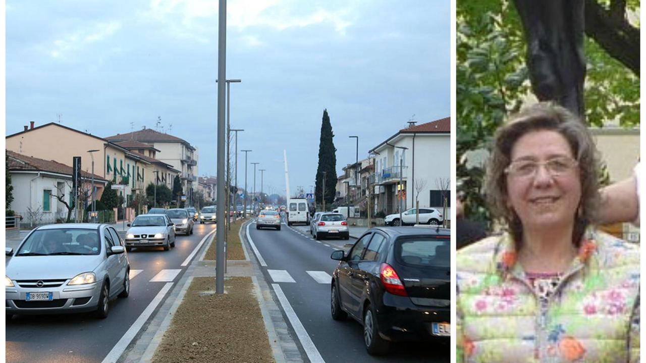 Viale Togliatti a Sovigliana e il consigliere comunale Manuela Landi