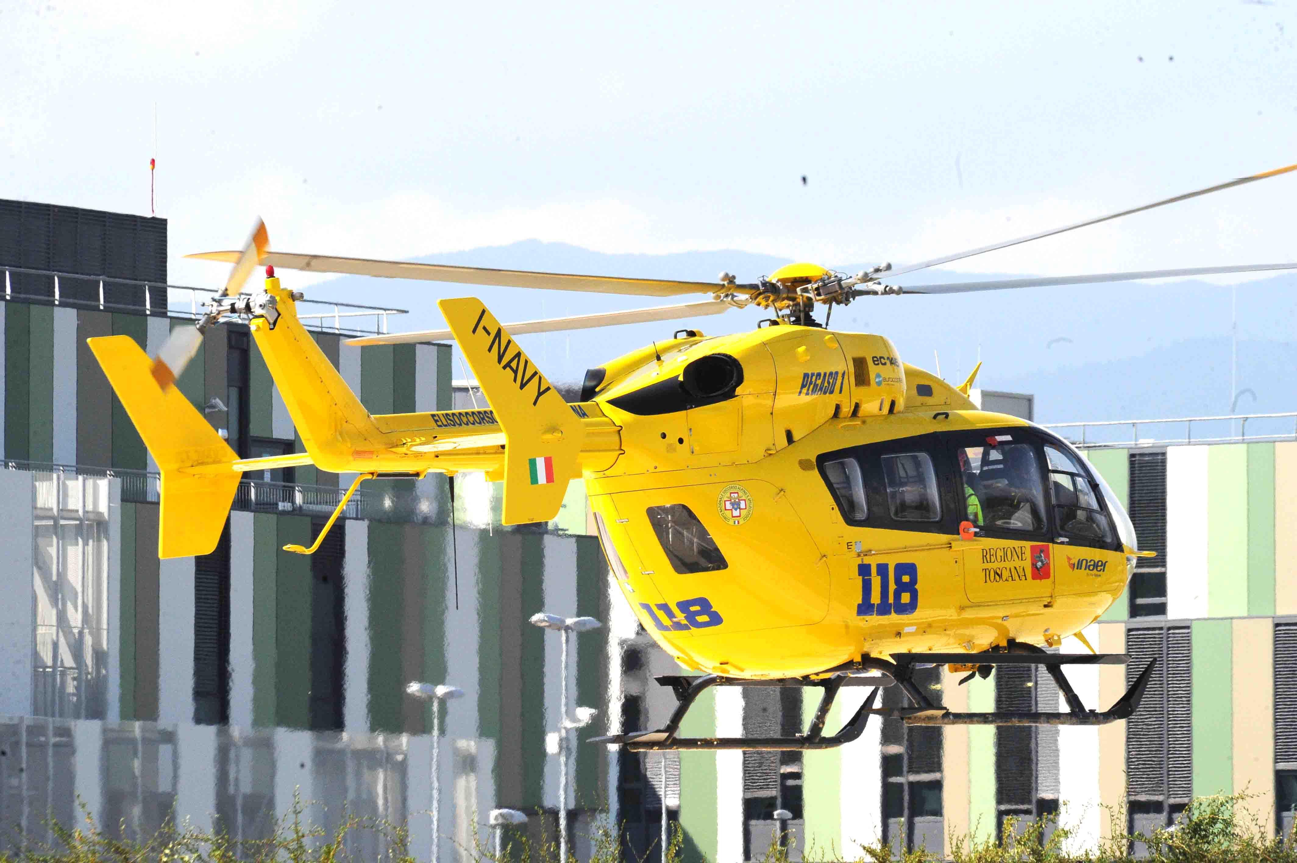 Pegaso all'ospedale San Jacopo di Pistoia (Foto Gori)