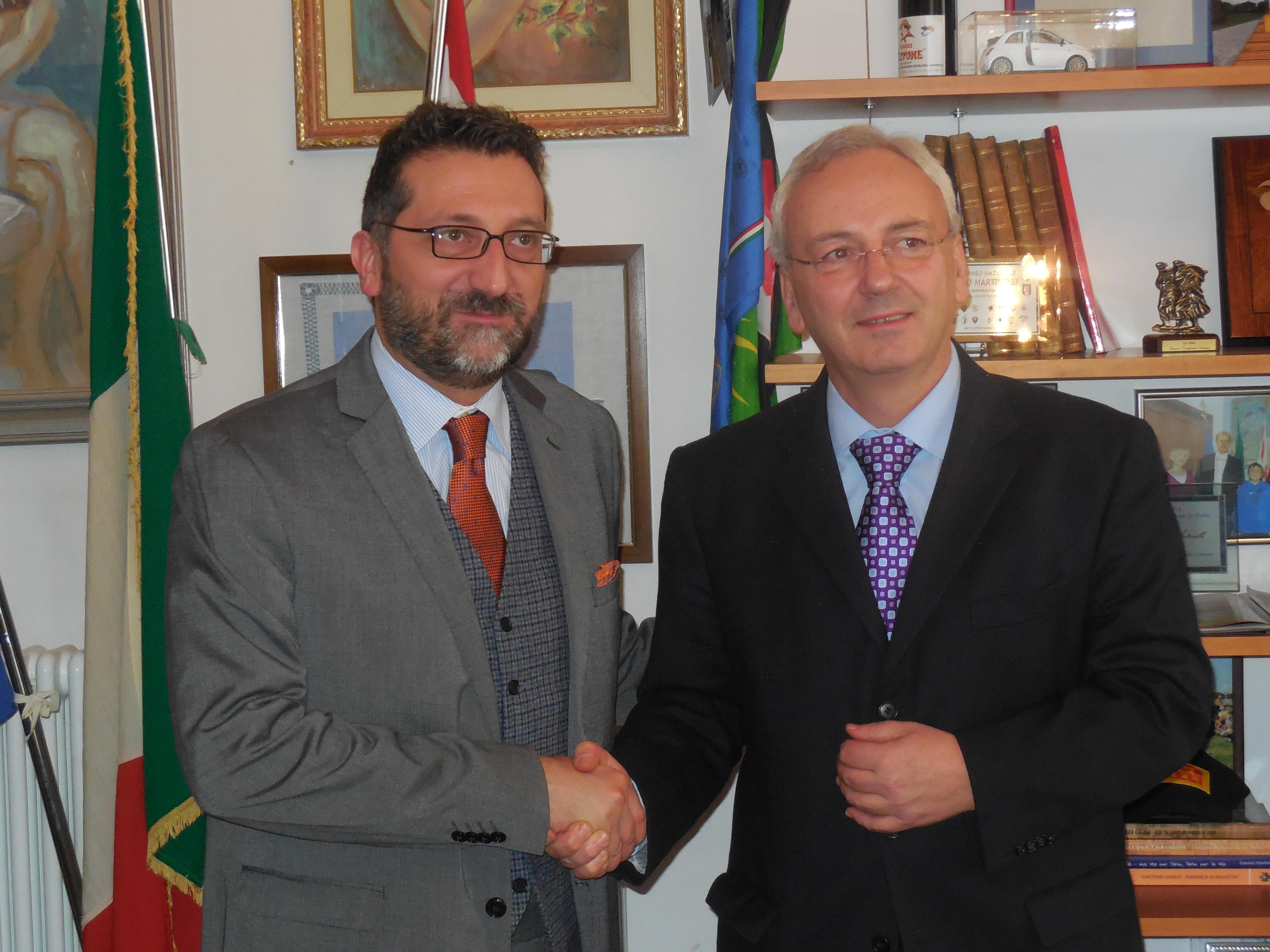 Il prefetto Attilio Visconti con il sindaco Alessio Antonelli