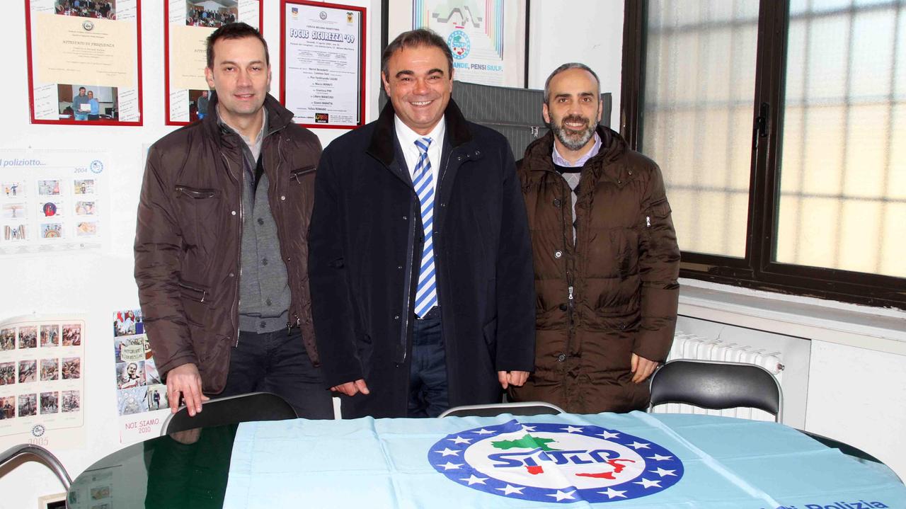 Da sinistra: Stefano Parziale, Felice Romano e Lino Elia, del Siulp