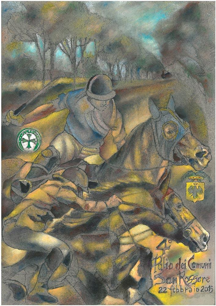 Il bozzetto vincitore per il Palio dei Comuni