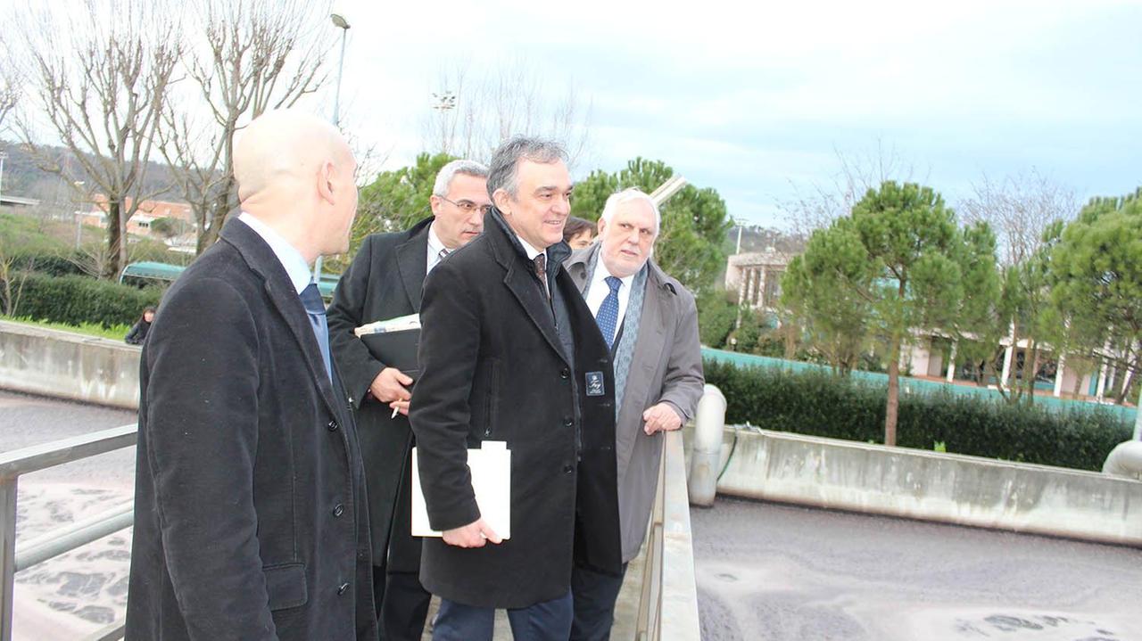 Enrico Rossi in una recente visita all'Aquarno