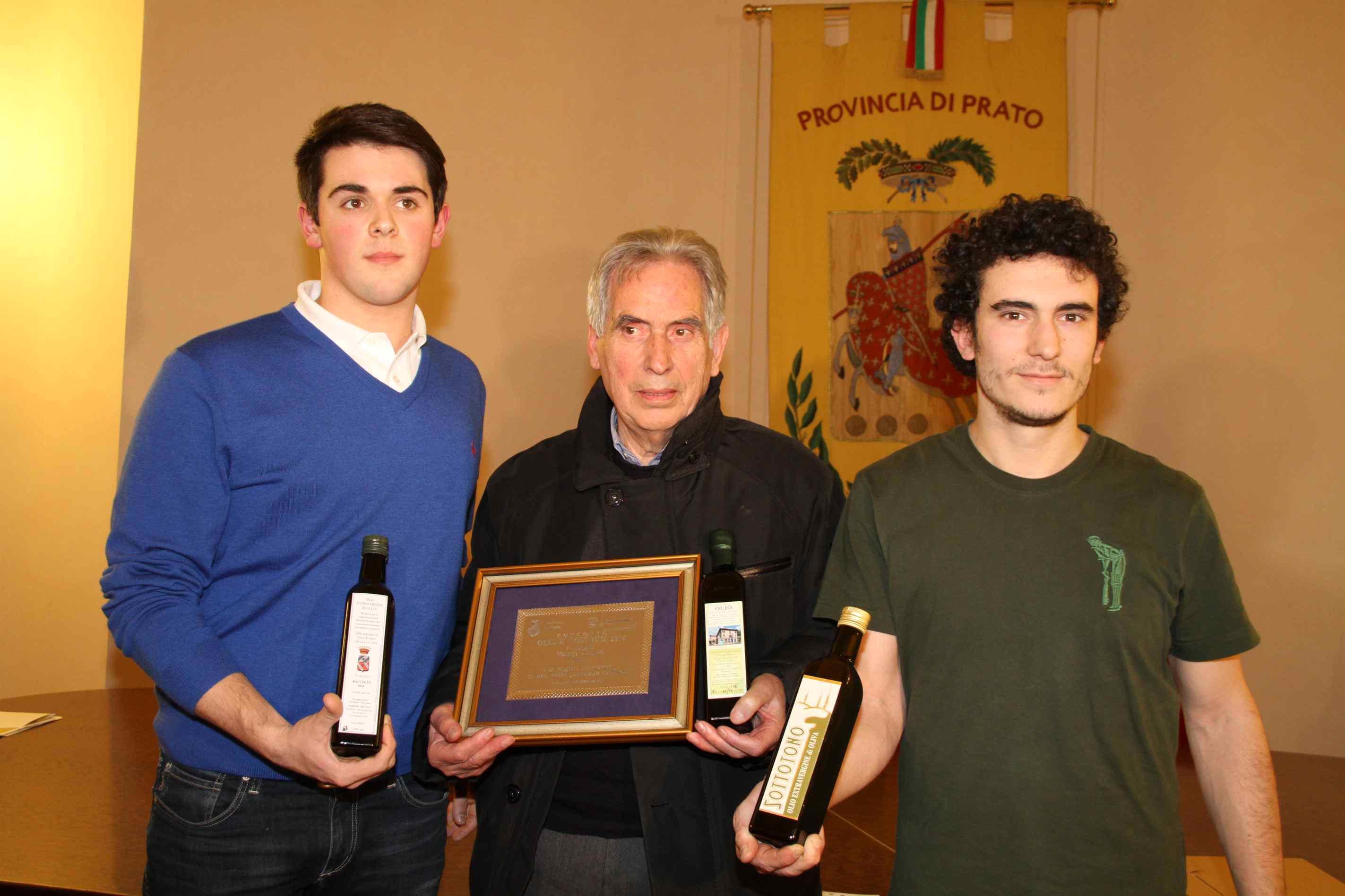 I tre vincitori del concorso Oleum Nostrum
